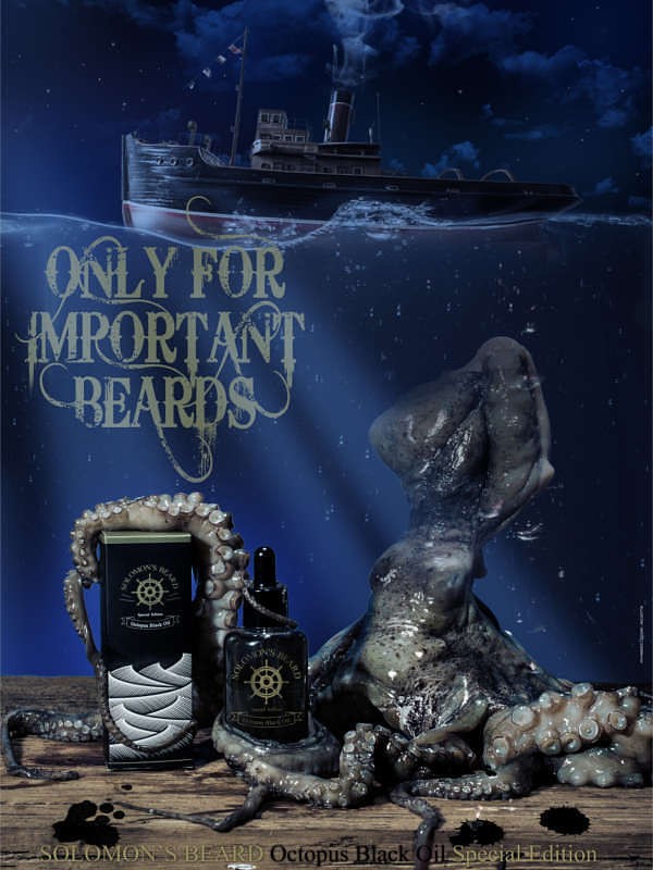 Huile à barbe Solomon's Beard Octopus Black Oil